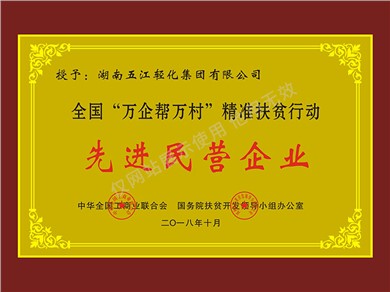 企業(yè)“萬企幫萬村”精準(zhǔn)扶貧行動先進民營企業(yè)（2018年）